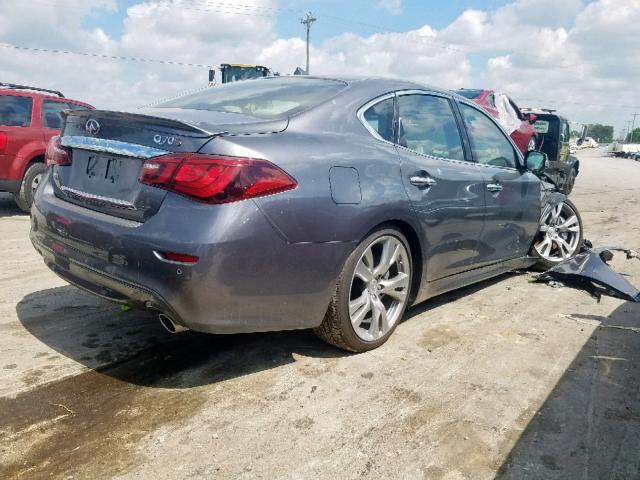 JN1BY1AR3KM585790 - 2019 INFINITI Q70 3.7 LU GRAY photo 4