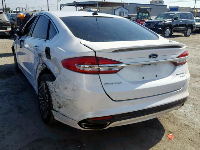 3FA6P0K93HR124914 - 2017 FORD FUSION TIT WHITE photo 3