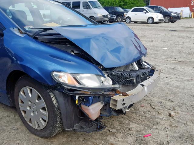 2HGFA1F36AH573871 - 2010 HONDA CIVIC VP BLUE photo 9