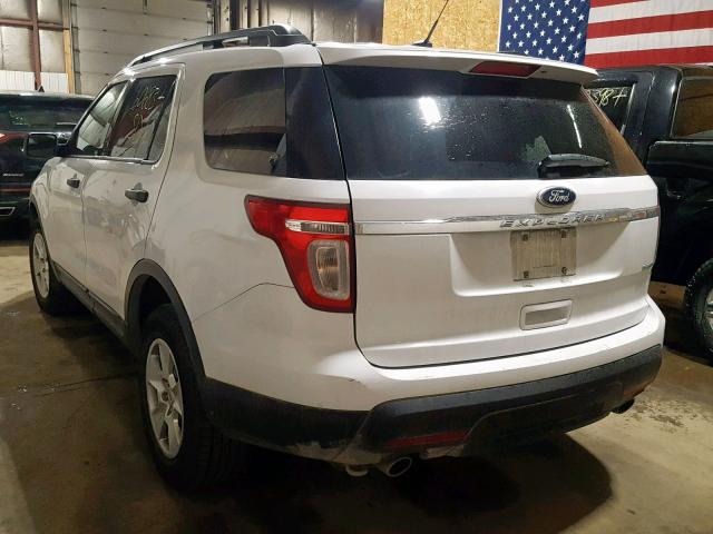 1FM5K8B86EGB84789 - 2014 FORD EXPLORER WHITE photo 3