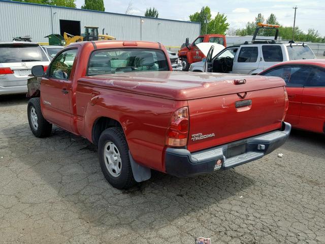 5TENX22N55Z052074 - 2005 TOYOTA TACOMA RED photo 3