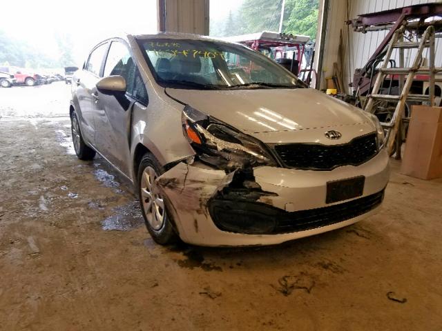 KNADM4A33D6229097 - 2013 KIA RIO LX SILVER photo 1