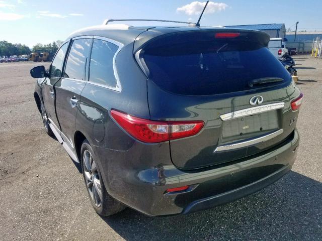 5N1AL0MM0DC300565 - 2013 INFINITI JX35 GREEN photo 3