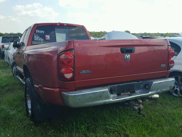 3D7ML48A57G846438 - 2007 DODGE RAM 3500 S MAROON photo 3