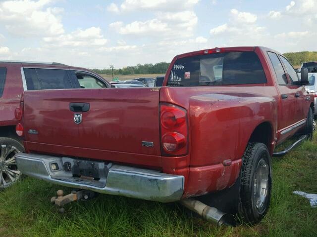 3D7ML48A57G846438 - 2007 DODGE RAM 3500 S MAROON photo 4