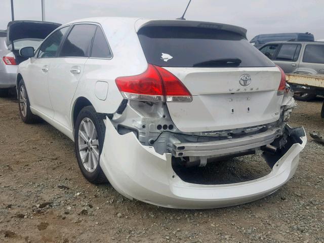 4T3ZA3BB9CU058418 - 2012 TOYOTA VENZA LE WHITE photo 3