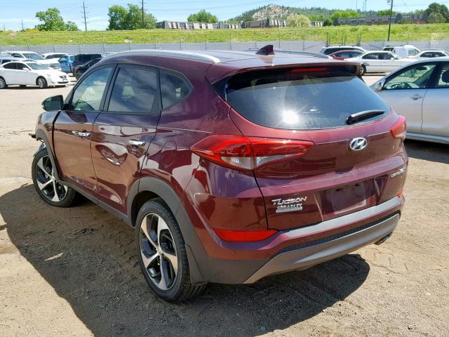 KM8J33A20GU044477 - 2016 HYUNDAI TUCSON LIM BURGUNDY photo 3