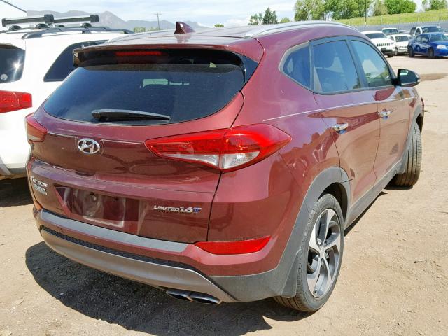 KM8J33A20GU044477 - 2016 HYUNDAI TUCSON LIM BURGUNDY photo 4