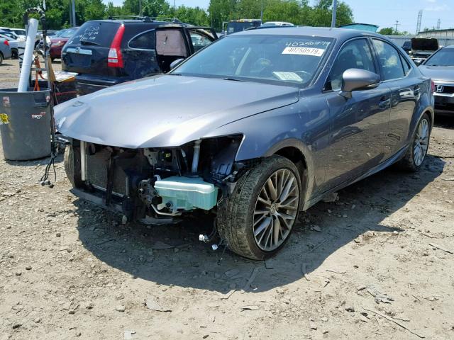 JTHCF1D25E5007323 - 2014 LEXUS IS 250 GRAY photo 2