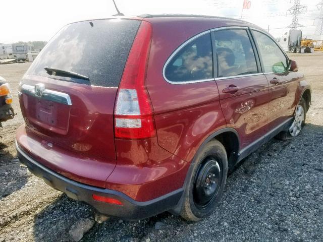 JHLRE48758C038290 - 2008 HONDA CR-V EXL RED photo 4