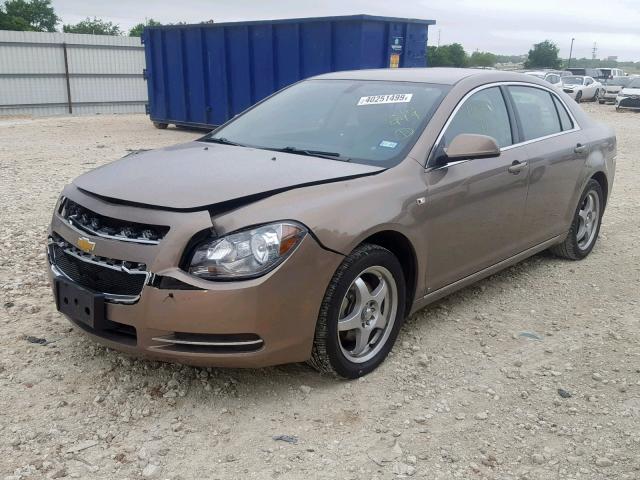1G1ZH57B48F212499 - 2008 CHEVROLET MALIBU 1LT ოქროსფერი ფოტო 2