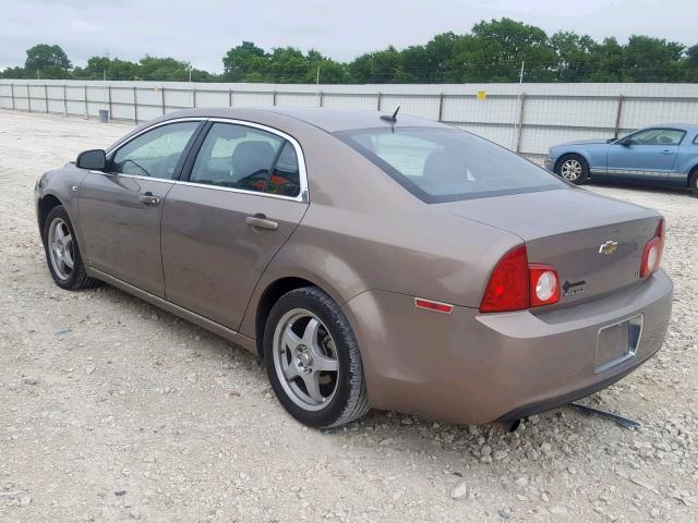 1G1ZH57B48F212499 - 2008 CHEVROLET MALIBU 1LT ოქროსფერი ფოტო 3
