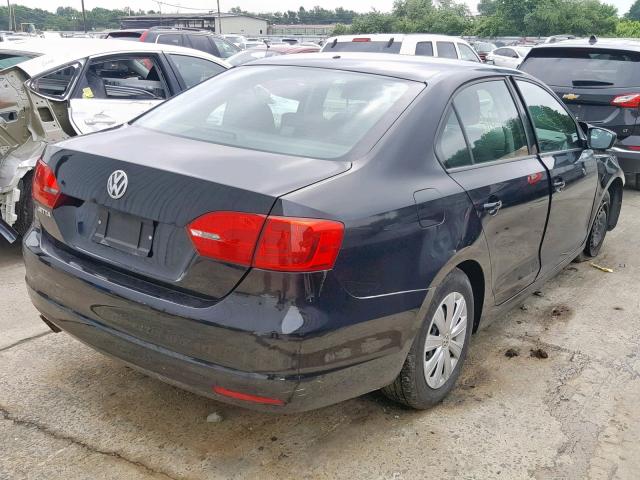 3VW2K7AJ2DM265943 - 2013 VOLKSWAGEN JETTA BASE BLACK photo 4