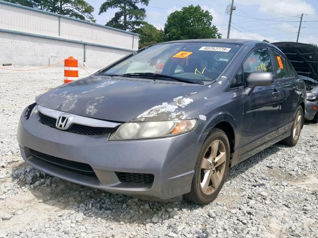 2HGFA16629H525113 - 2009 HONDA CIVIC LX-S GRAY photo 2