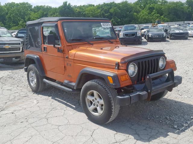 1J4FA39SX2P712257 - 2002 JEEP WRANGLER / ORANGE photo 1