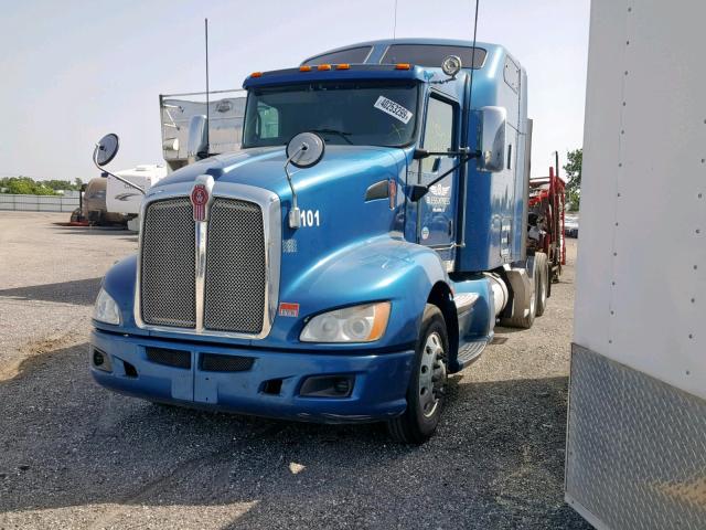 1XKAD48X6EJ386222 - 2014 KENWORTH CONSTRUCTI BLUE photo 2