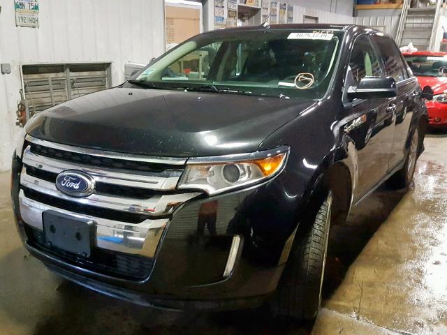 2FMDK4JC0DBB65011 - 2013 FORD EDGE SEL BLACK photo 2