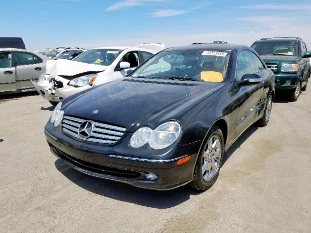 WDBTJ65J13F049416 - 2003 MERCEDES-BENZ CLK 320C BLACK photo 2