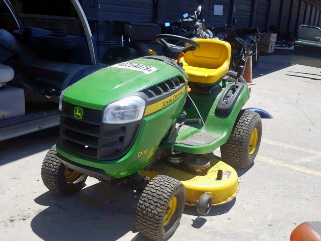 1GXD110CTFF100564 - 2017 JOHN DEERE MOWER GREEN photo 2