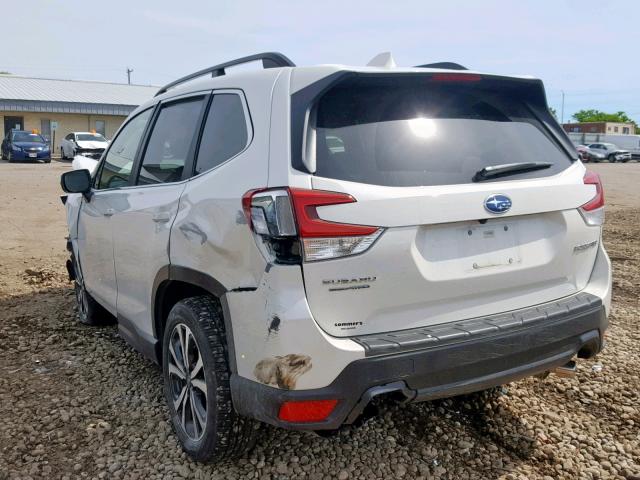 JF2SKASC5KH438597 - 2019 SUBARU FORESTER L WHITE photo 3