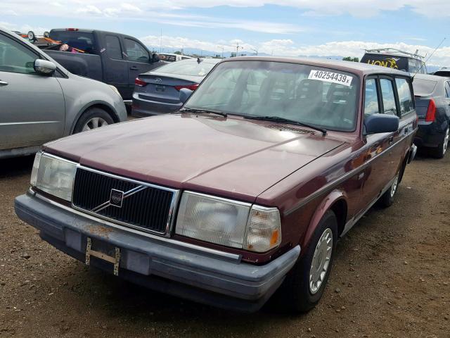 YV1AW8806N1936335 - 1992 VOLVO 240 RED photo 2