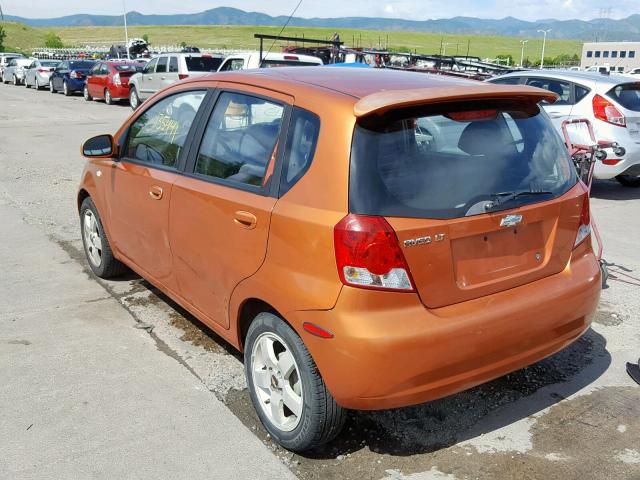 KL1TG66616B595016 - 2006 CHEVROLET AVEO LT ORANGE photo 3