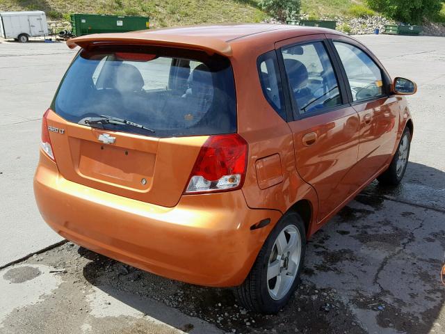 KL1TG66616B595016 - 2006 CHEVROLET AVEO LT ORANGE photo 4