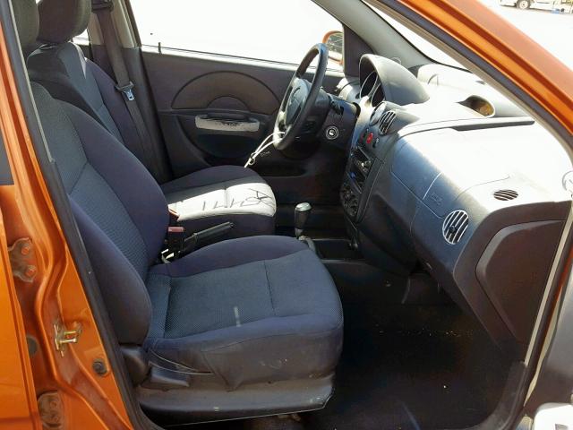 KL1TG66616B595016 - 2006 CHEVROLET AVEO LT ORANGE photo 5