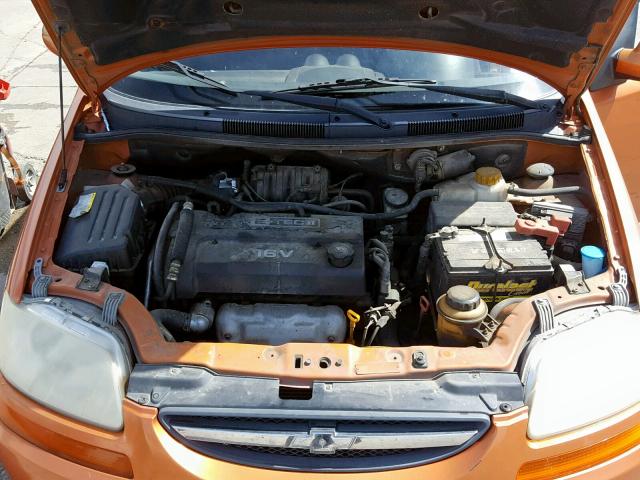 KL1TG66616B595016 - 2006 CHEVROLET AVEO LT ORANGE photo 7