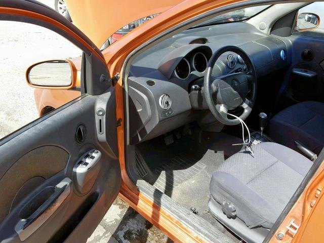 KL1TG66616B595016 - 2006 CHEVROLET AVEO LT ORANGE photo 9