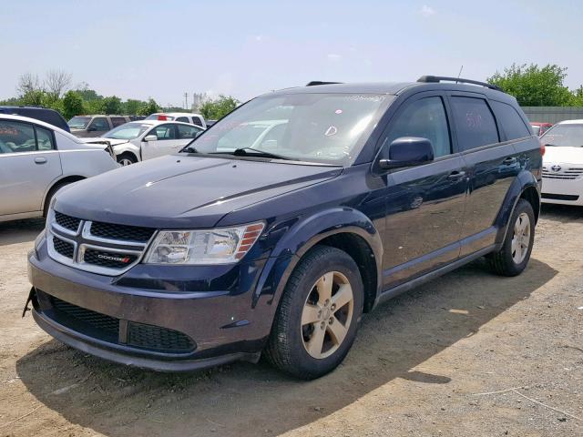 3D4PH1FG6BT515059 - 2011 DODGE JOURNEY MA BLUE photo 2