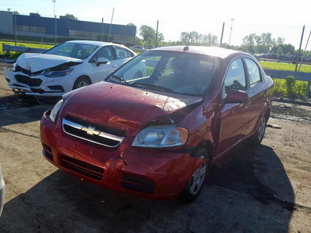 KL1TD5DE2AB132677 - 2010 CHEVROLET AVEO LS RED photo 2