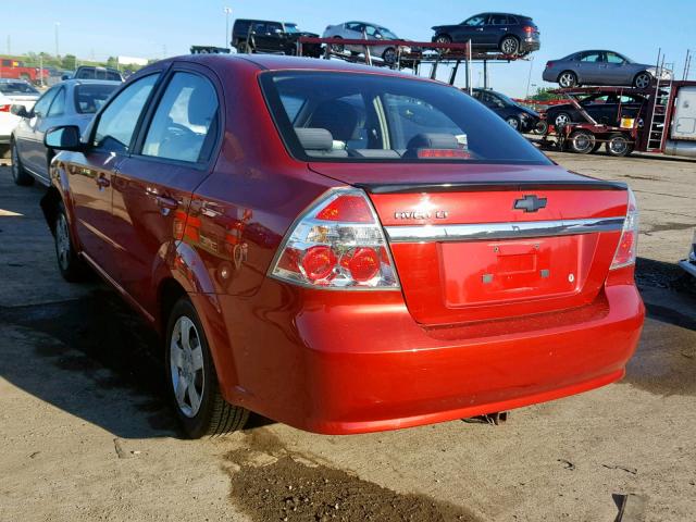 KL1TD5DE2AB132677 - 2010 CHEVROLET AVEO LS RED photo 3