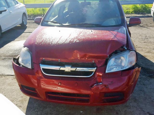 KL1TD5DE2AB132677 - 2010 CHEVROLET AVEO LS RED photo 7