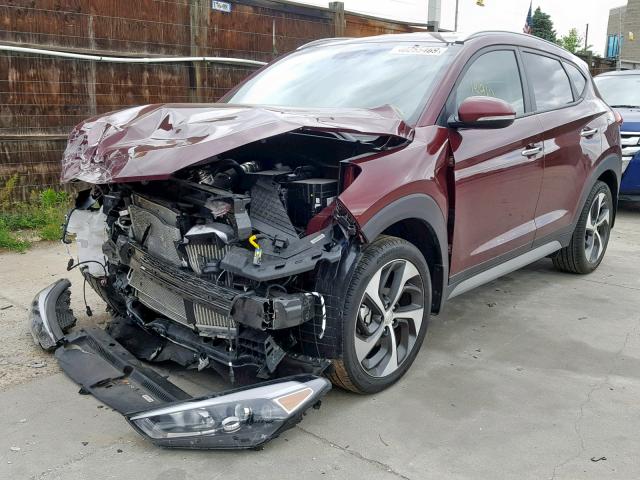 KM8J3CA23JU621221 - 2018 HYUNDAI TUCSON VAL MAROON photo 2