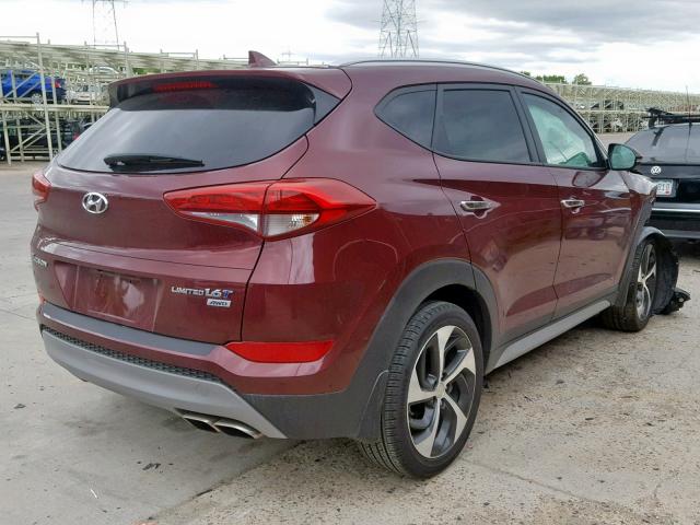 KM8J3CA23JU621221 - 2018 HYUNDAI TUCSON VAL MAROON photo 4