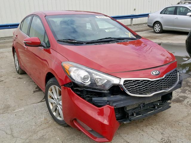 KNAFX4A83F5267546 - 2015 KIA FORTE EX RED photo 1