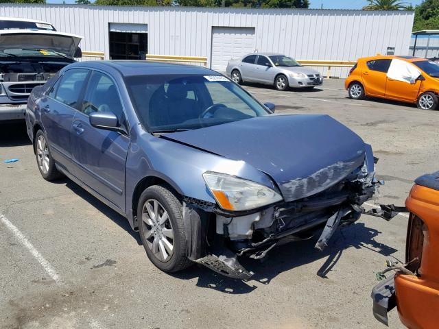 1HGCM66567A052181 - 2007 HONDA ACCORD EX BLUE photo 1