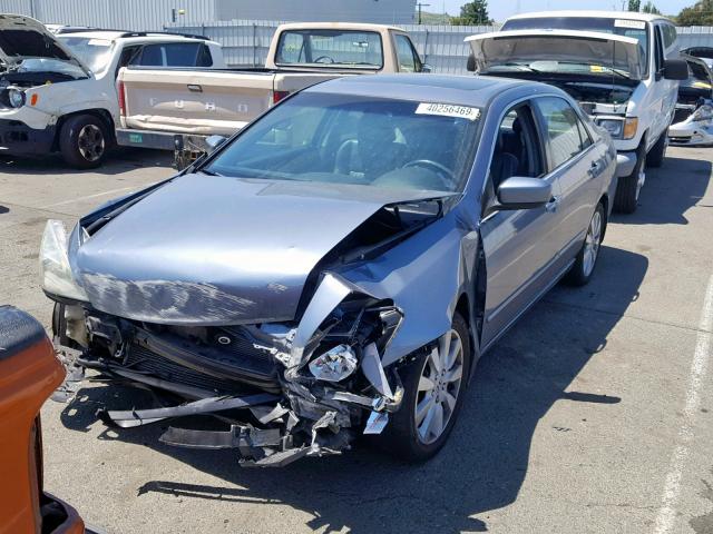 1HGCM66567A052181 - 2007 HONDA ACCORD EX BLUE photo 2