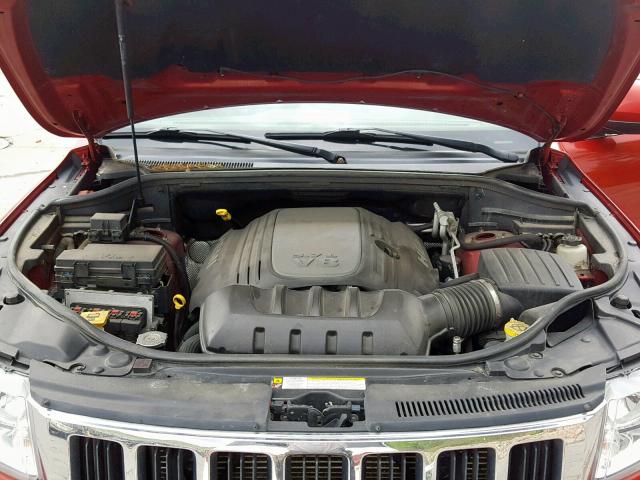 1J4RR4GT0BC500451 - 2011 JEEP GRAND CHER RED photo 7