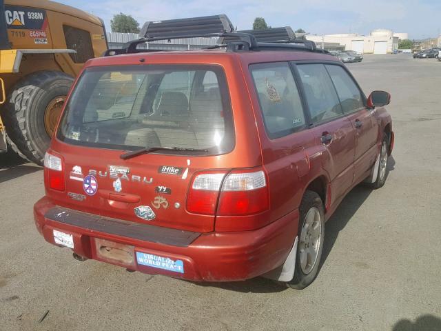 JF1SF65641G722447 - 2001 SUBARU FORESTER S RED photo 4