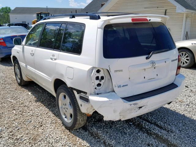 JTEEP21A940017899 - 2004 TOYOTA HIGHLANDER WHITE photo 3