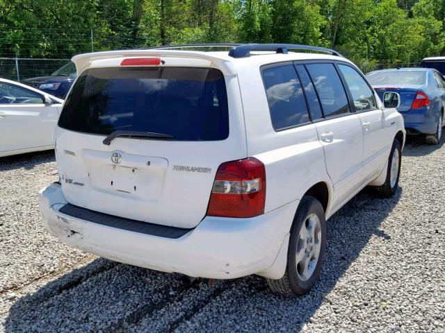 JTEEP21A940017899 - 2004 TOYOTA HIGHLANDER WHITE photo 4