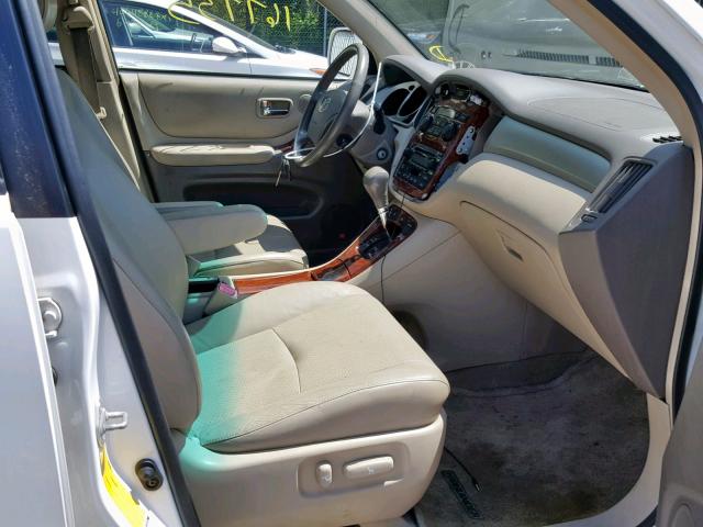 JTEEP21A940017899 - 2004 TOYOTA HIGHLANDER WHITE photo 5