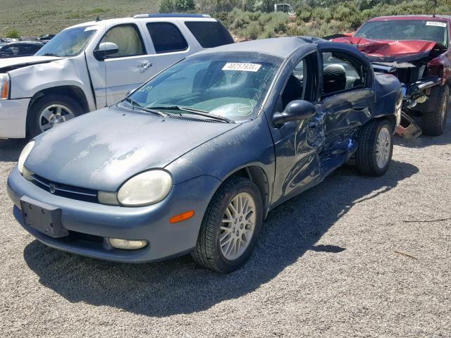 1B3ES46C31D242561 - 2001 DODGE NEON SE BLUE photo 2