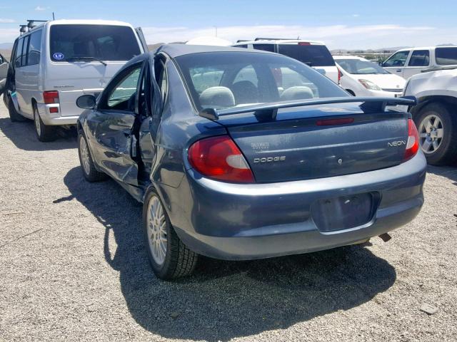 1B3ES46C31D242561 - 2001 DODGE NEON SE BLUE photo 3