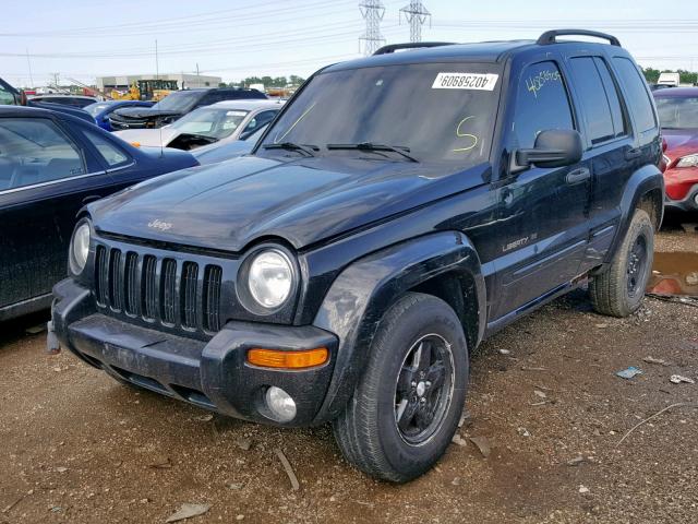 1J4GL58K72W346257 - 2002 JEEP LIBERTY LI BLACK photo 2