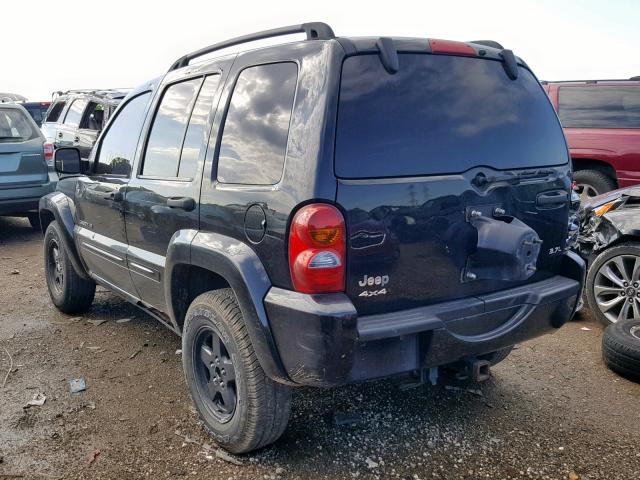 1J4GL58K72W346257 - 2002 JEEP LIBERTY LI BLACK photo 3