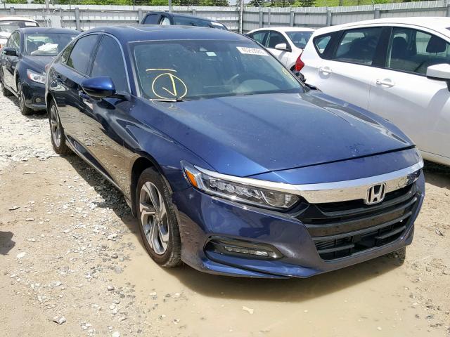 1HGCV1F58JA100416 - 2018 HONDA ACCORD EXL BLUE photo 1