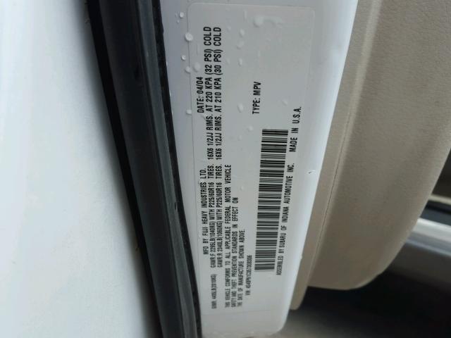 4S4BP61C357308306 - 2005 SUBARU LEGACY OUT WHITE photo 10